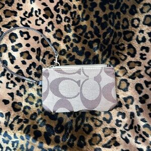 Vintage Coach Brown Signature Wristlet